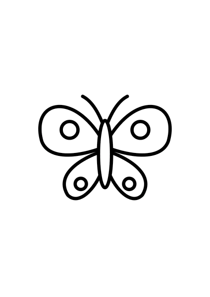 Butterfly Wings bugs and birds coloring page