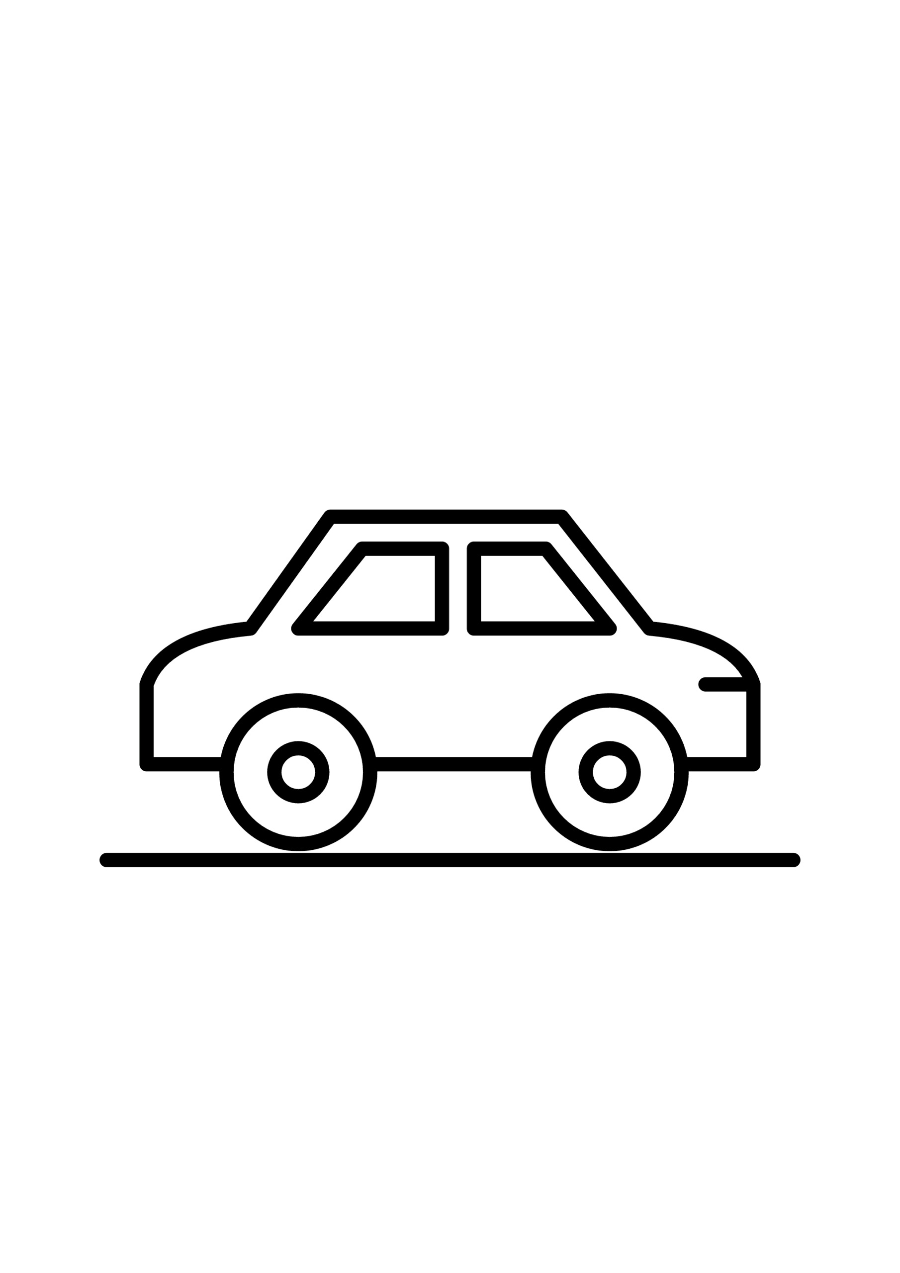 Family Car vehicle coloring page