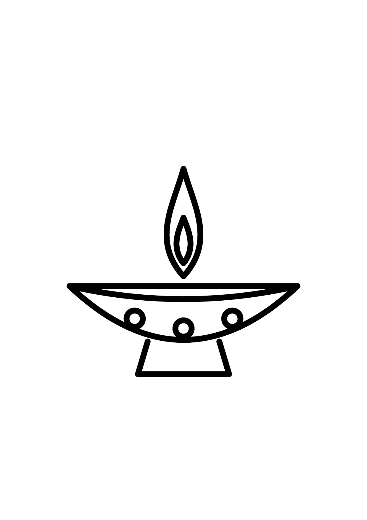 Diwali Diya coloring page