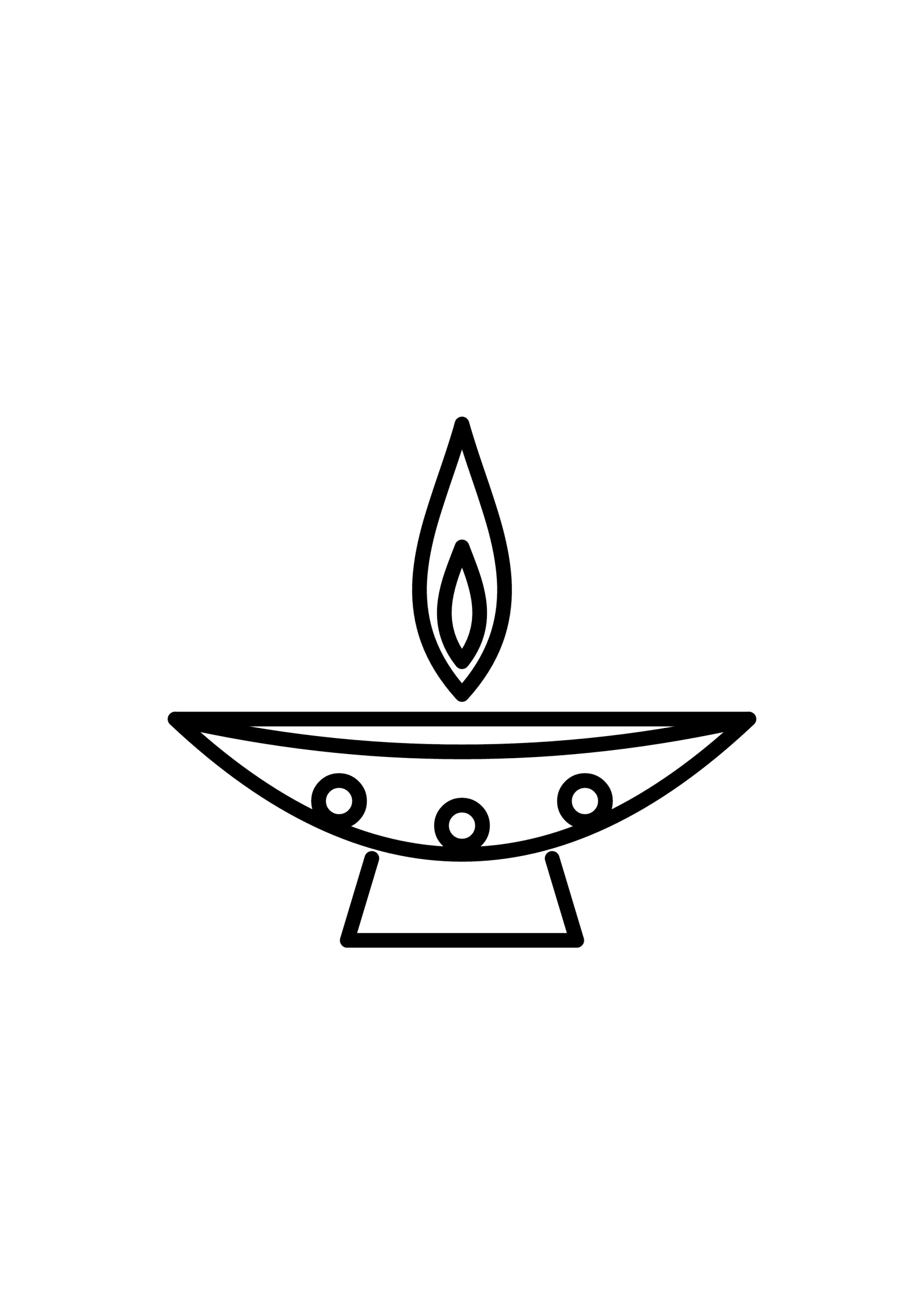 Diwali Diya coloring page