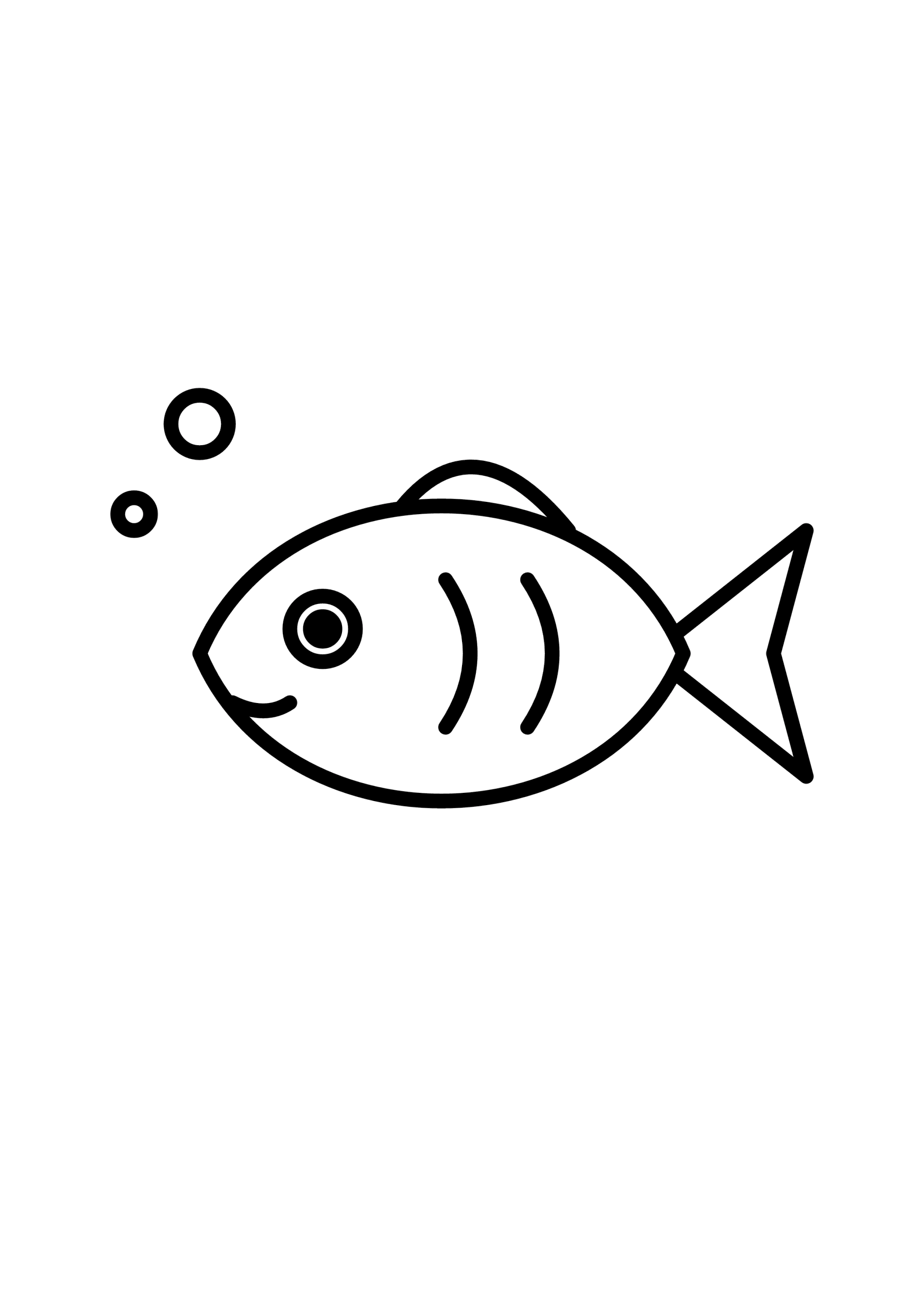 Goldfish under the sea coloring page